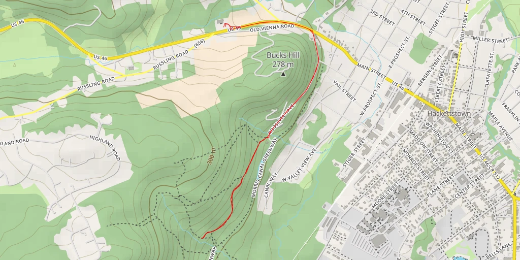 Map of the trail for AI - Trout Brook