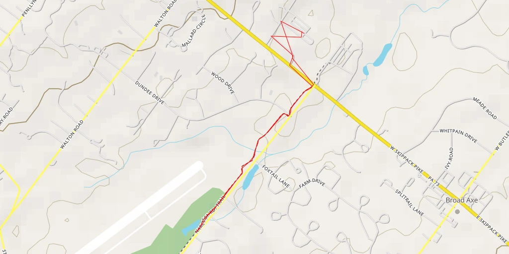 Map of the trail for Narcissa Road Trail - Narcissa Road Trail - Whitpain Township