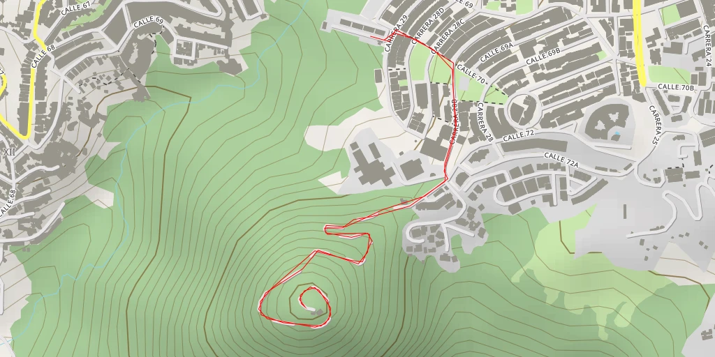 Map of the trail for Morro de Sancancio