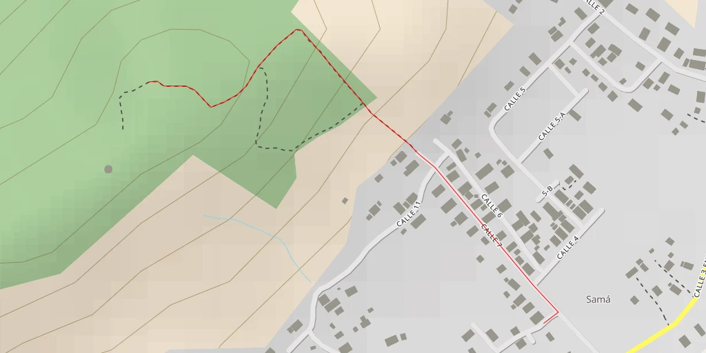 Map of the trail for Área en Conservación de Bosque Nativo - Calle 5 - Banes