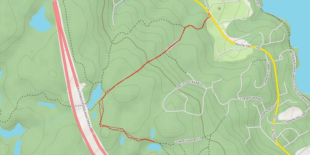 Map of the trail for Lower Sandwich - Lower Sandwich