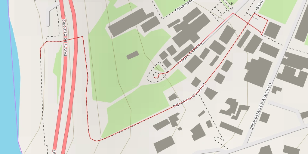 Carte de l'itinéraire :  Mirador Catalina Recavarren