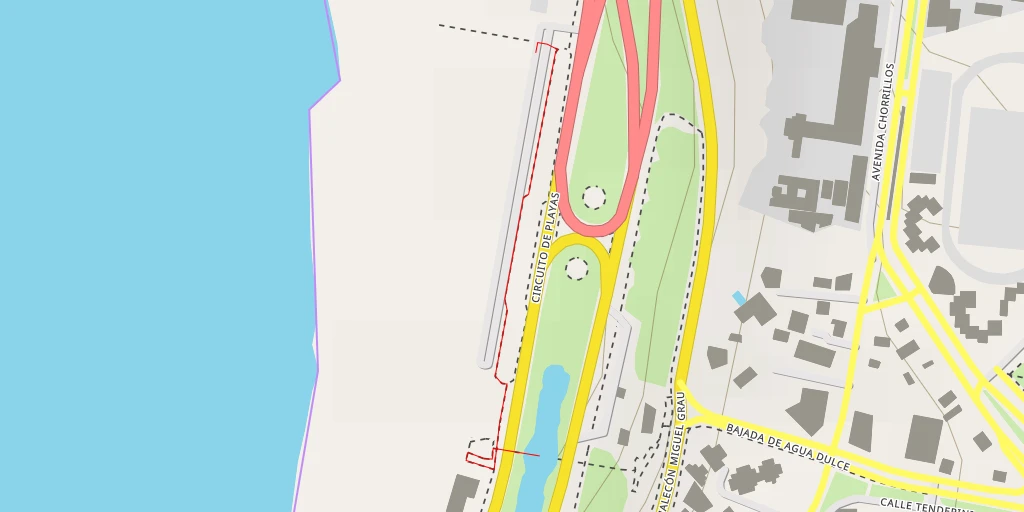 Map of the trail for Puente Agua Dulce - Puente Agua Dulce - Lima Metropolitana