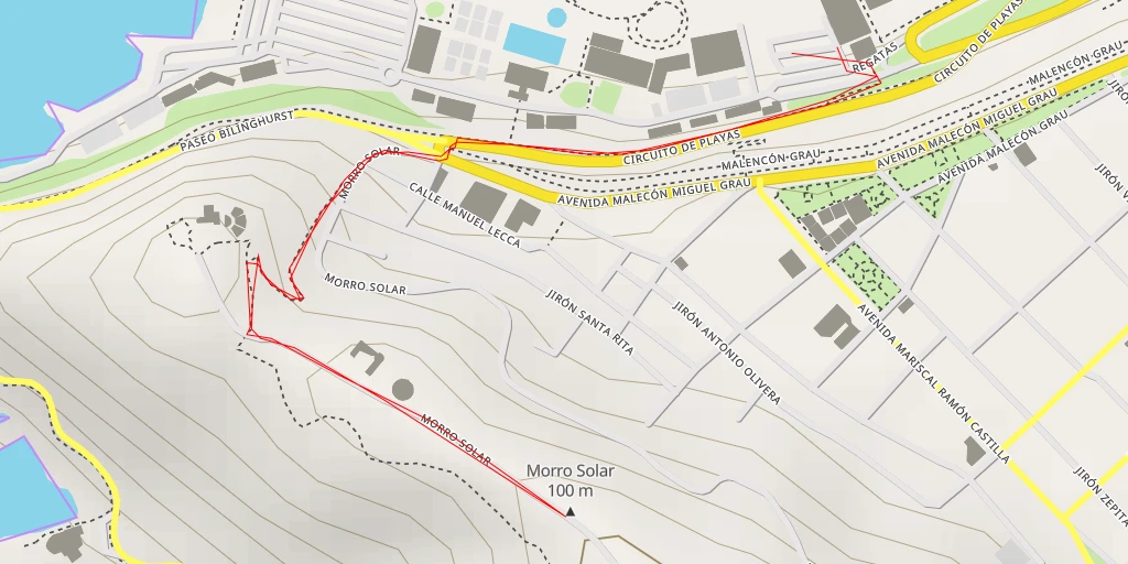 Map of the trail for Morro Solar