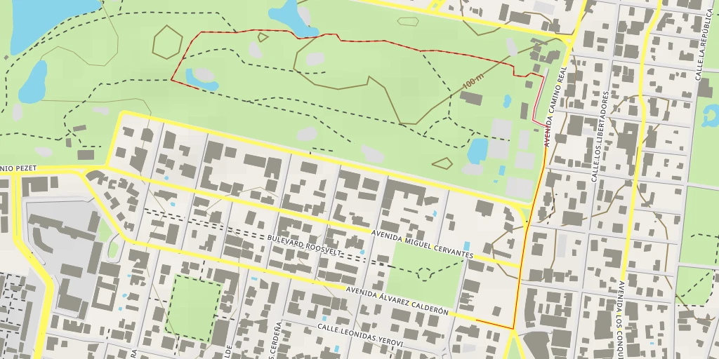 Carte de l'itinéraire :  Lima Golf Club - Avenida General Juan Antonio Pezet - Lima Metropolitana