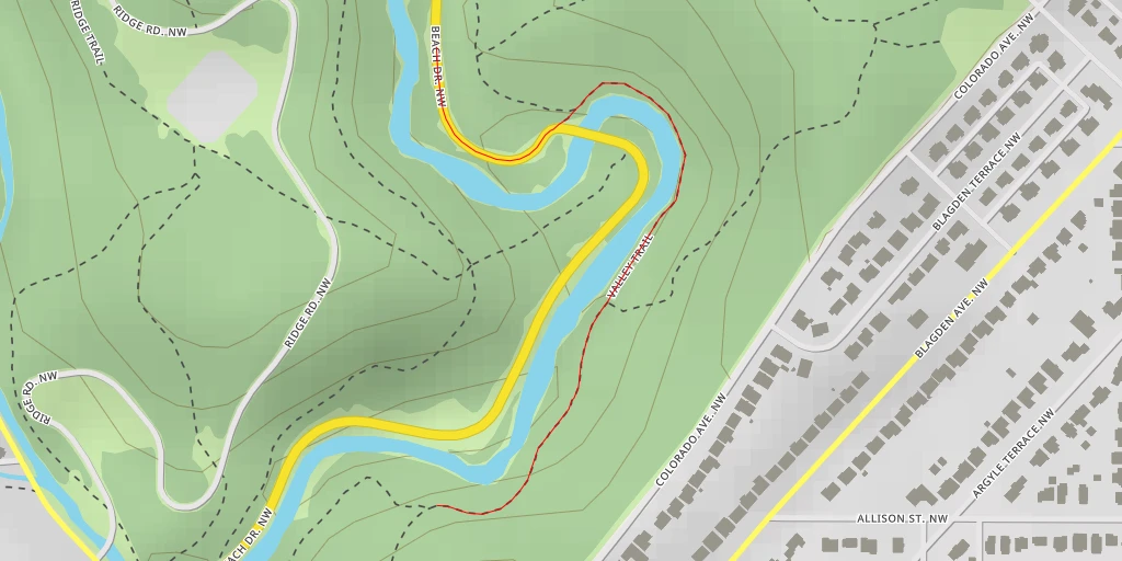 Map of the trail for AI - Pulpit Rock