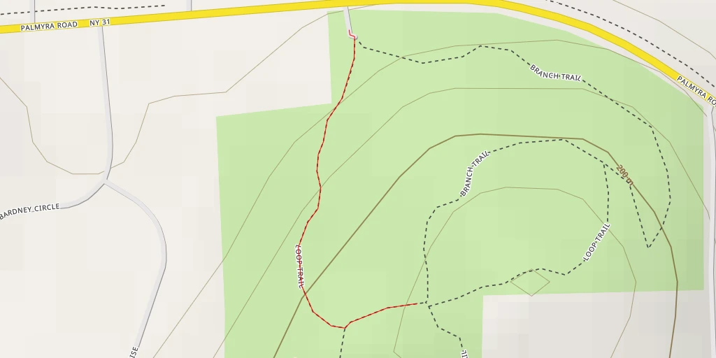 Map of the trail for AI - Branch Trail - Town of Perinton