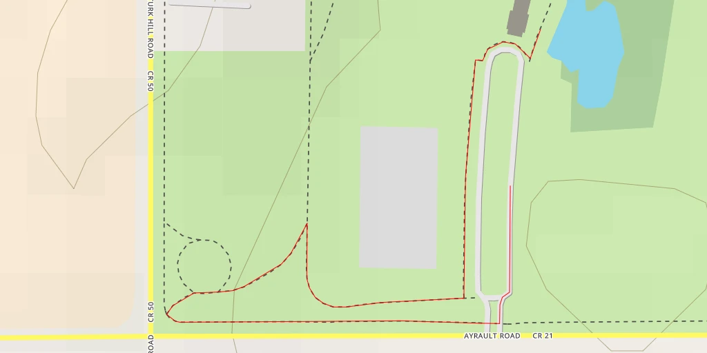 Map of the trail for Ayrault Road