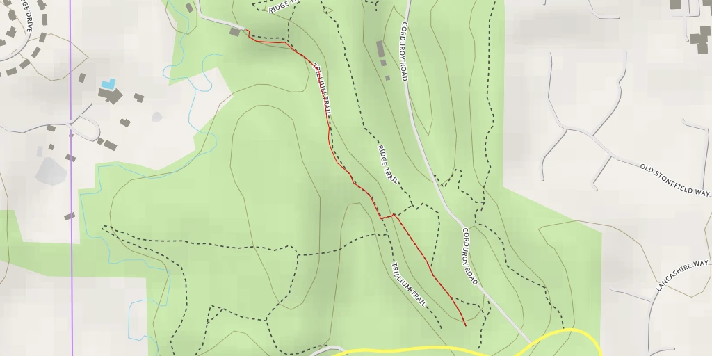 Map of the trail for AI - Woolston Road - Town of Perinton