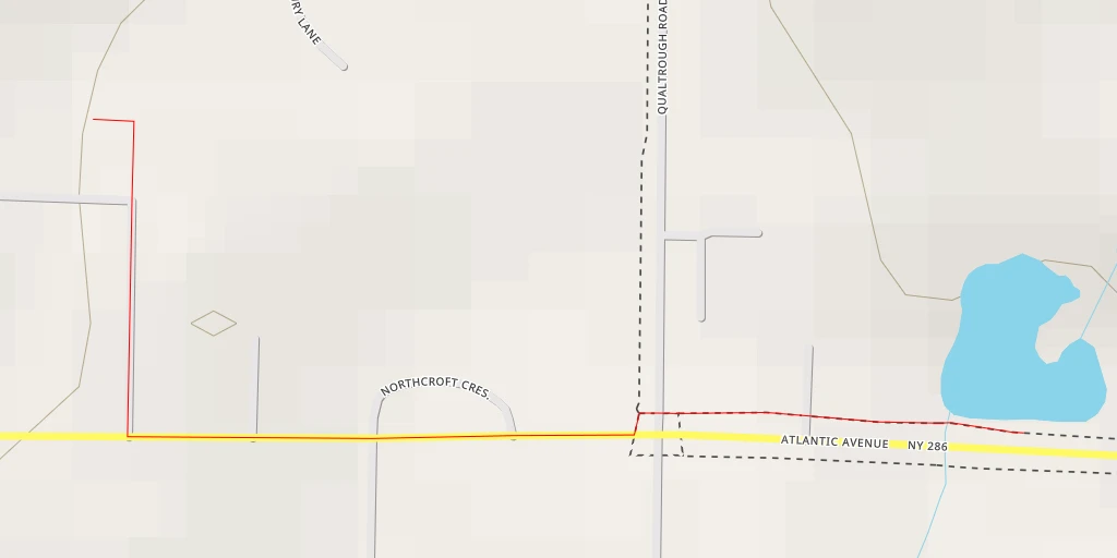 Map of the trail for Atlantic Avenue