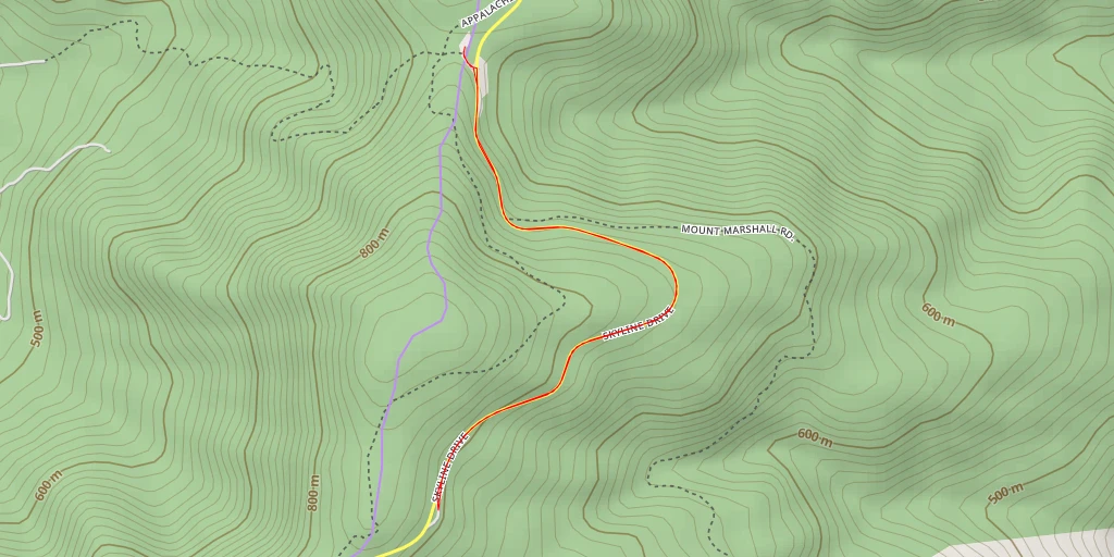 Map of the trail for AI - Hogwallow Flats Overlook