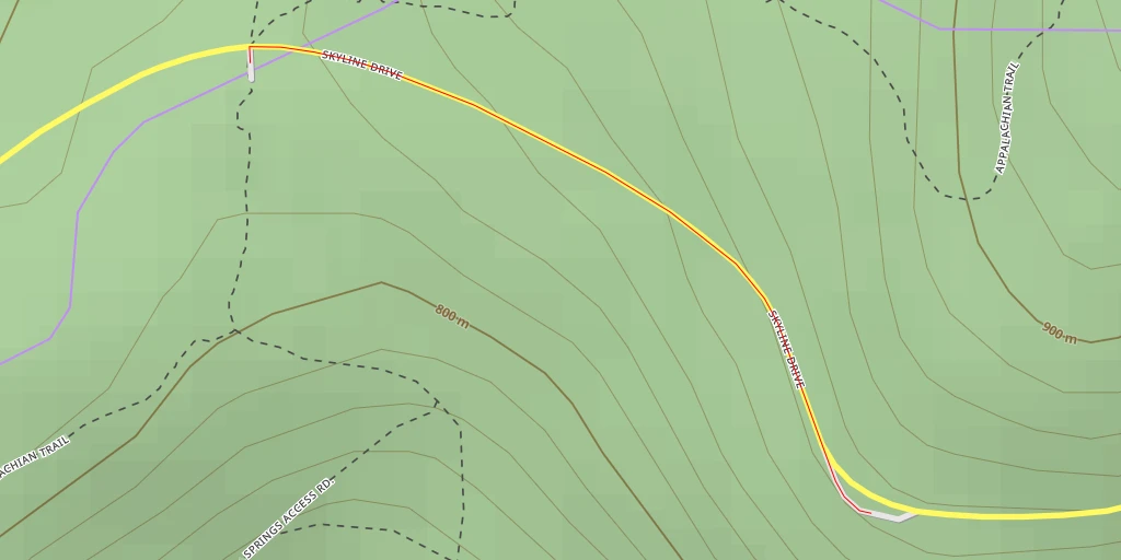 Map of the trail for AI - Range View Overlook