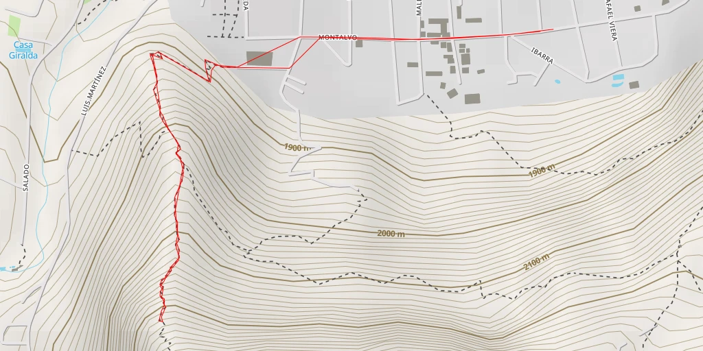 Carte de l'itinéraire :  Mirador del Baños