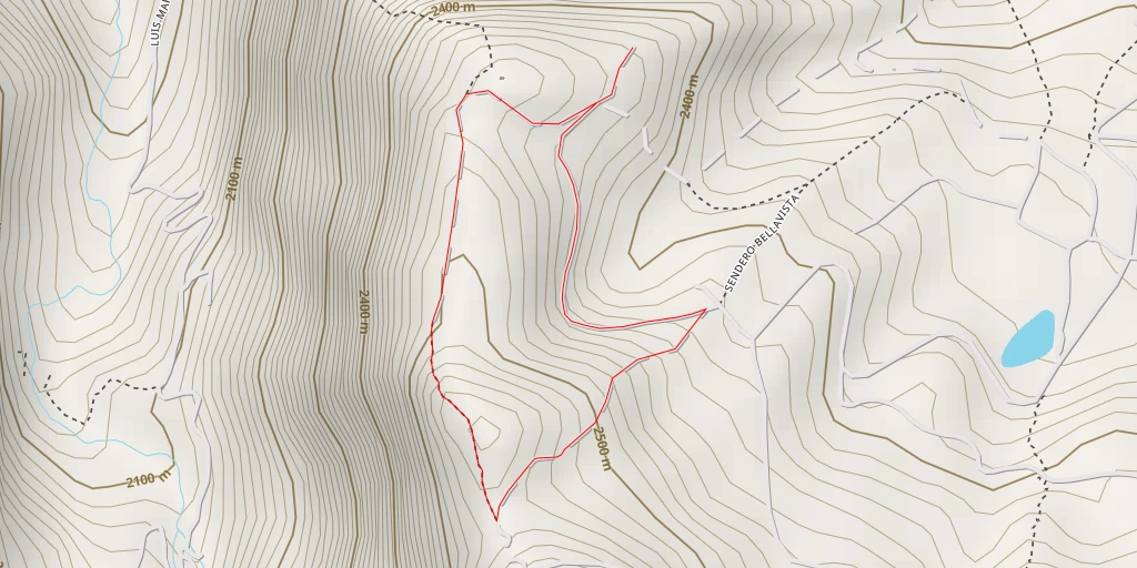 Map of the trail for viewpoint volcano