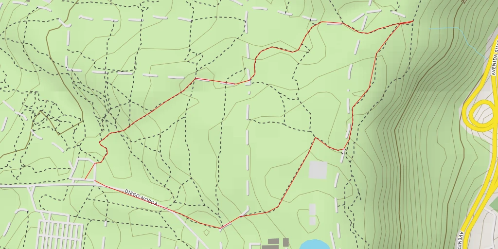 Map of the trail for Avenida Simón Bolívar