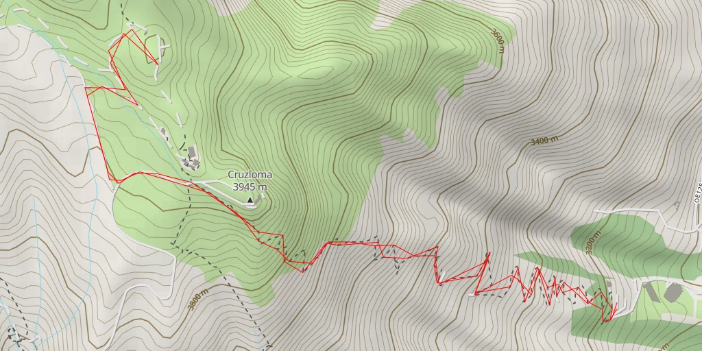 Map of the trail for Columpio 4000 m