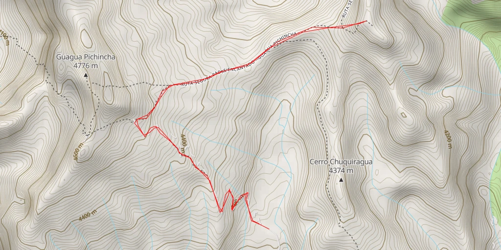 Map of the trail for Padre Encantado