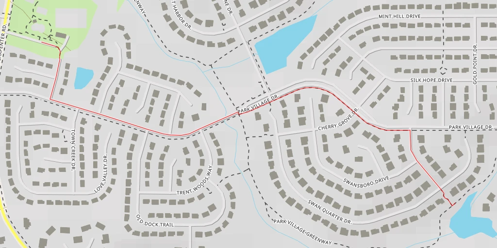 Carte de l'itinéraire :  Bell Arthur Drive - Cary