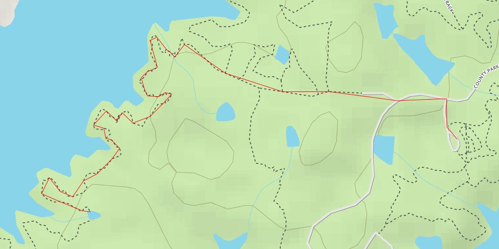 Map of the trail for Peninsula Trail - Peninsula Trail