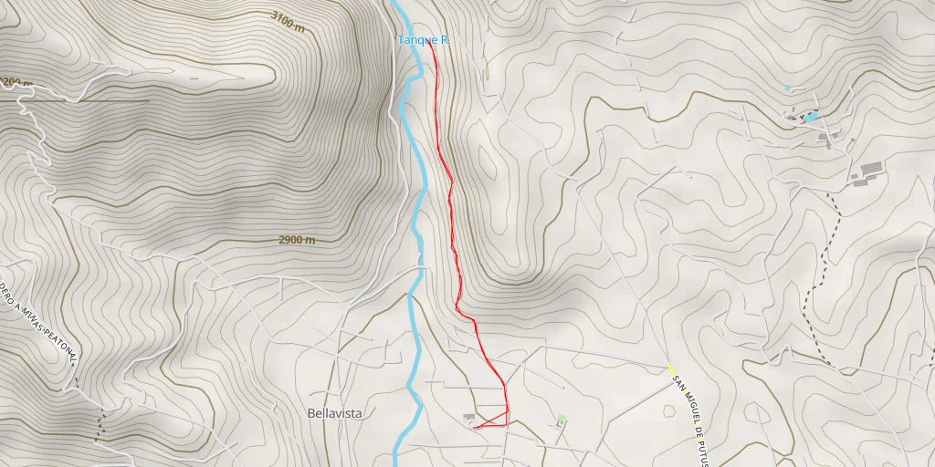 Map of the trail for Tanque R.