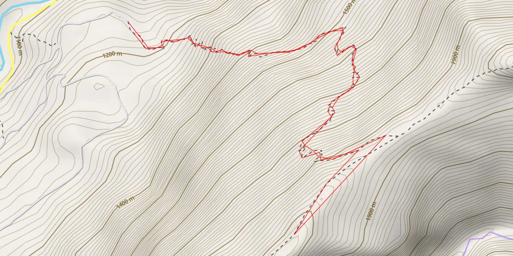 Map of the trail for Cerro Quingo