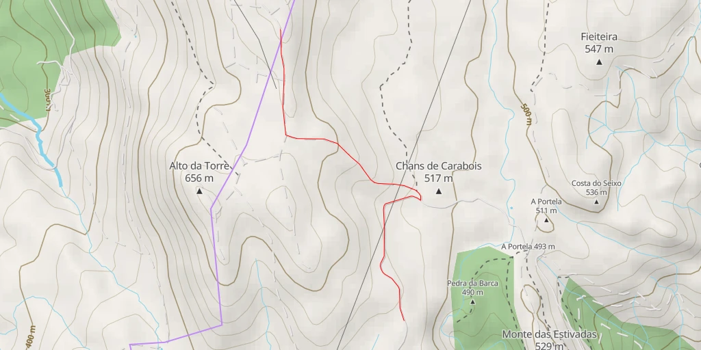 Carte de l'itinéraire :  Alto das Ceas