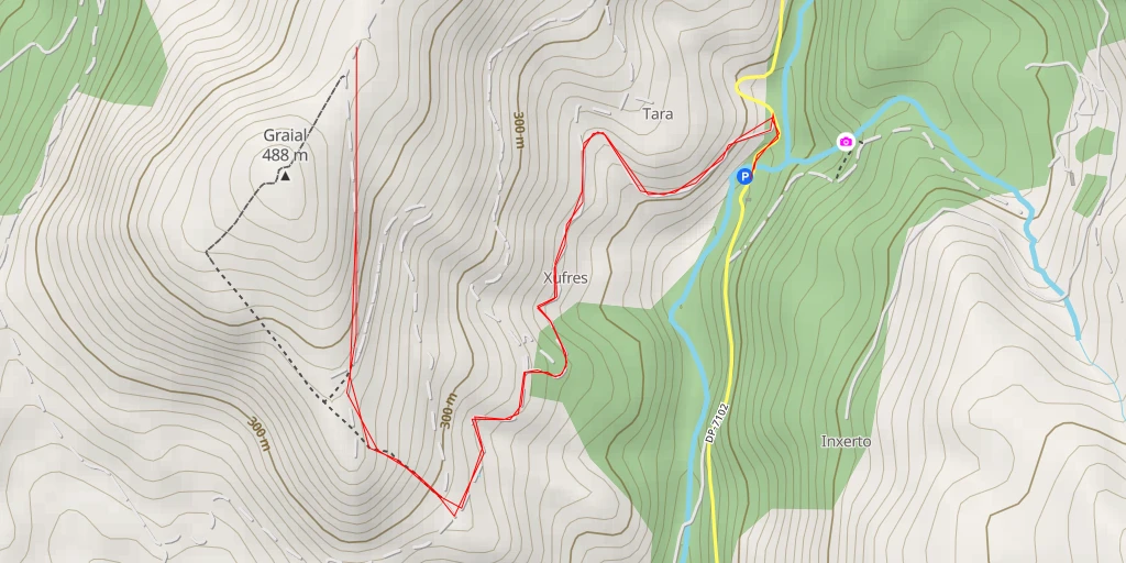 Map of the trail for O Camiño Novo