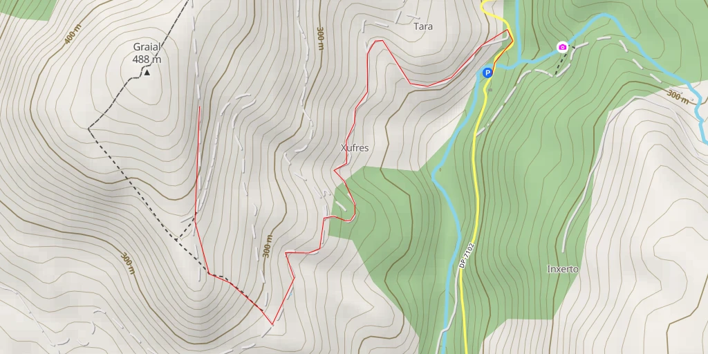 Map of the trail for O Camiño Novo