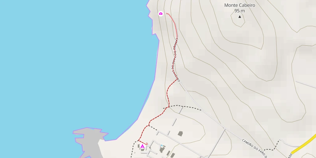 Carte de l'itinéraire :  Miradoiro Punta Caveiro