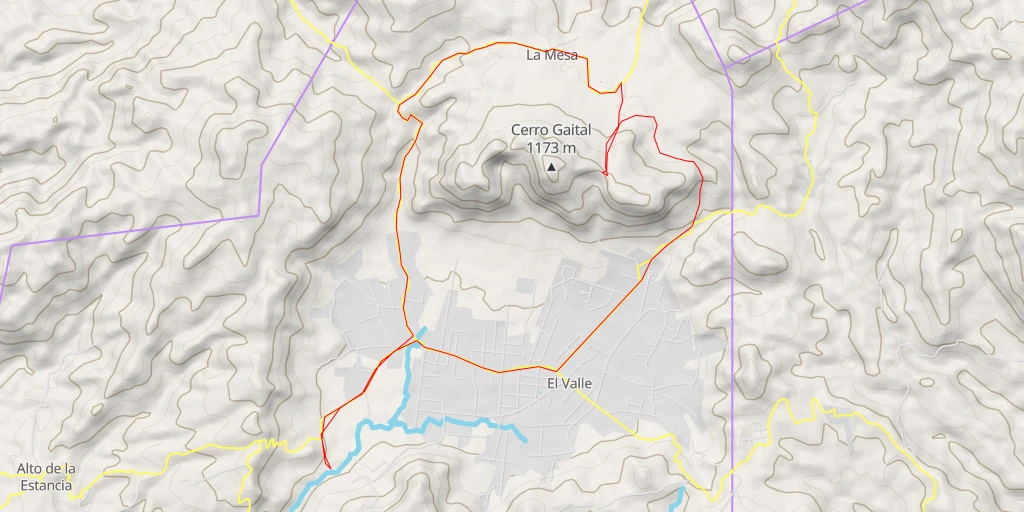 Map of the trail for Mirador