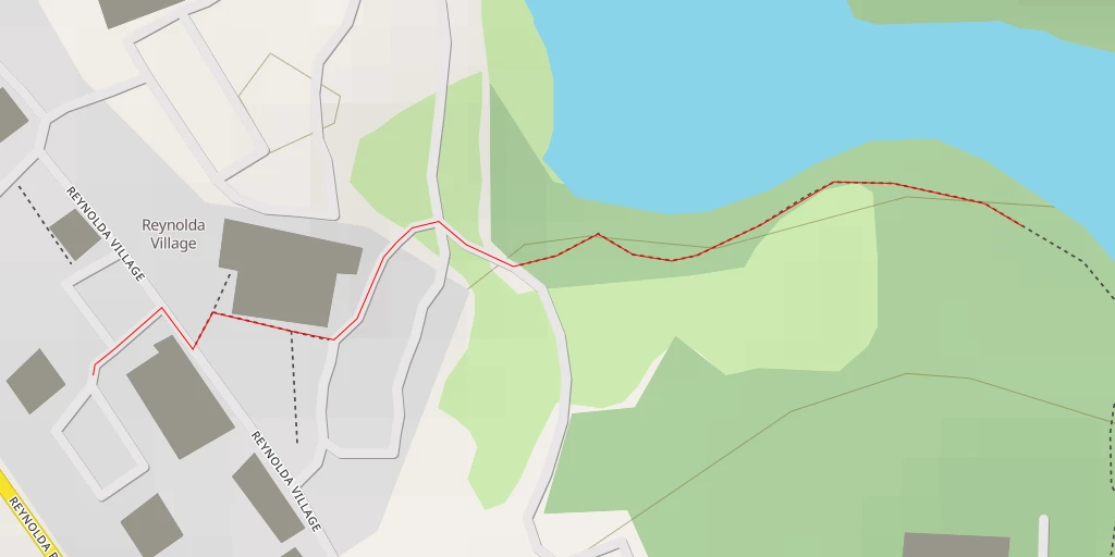 Map of the trail for Galsworthy Drive - Winston-Salem