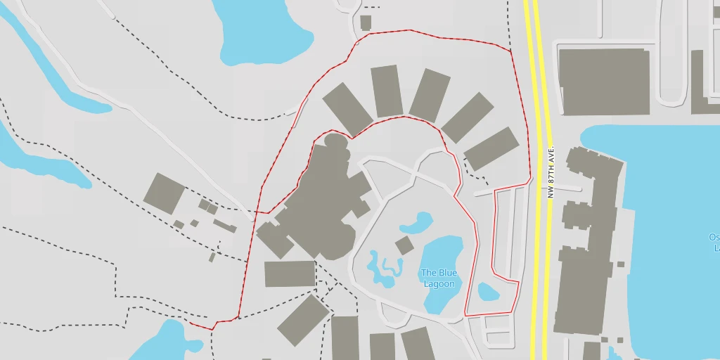 Map of the trail for Northwest 36th Street