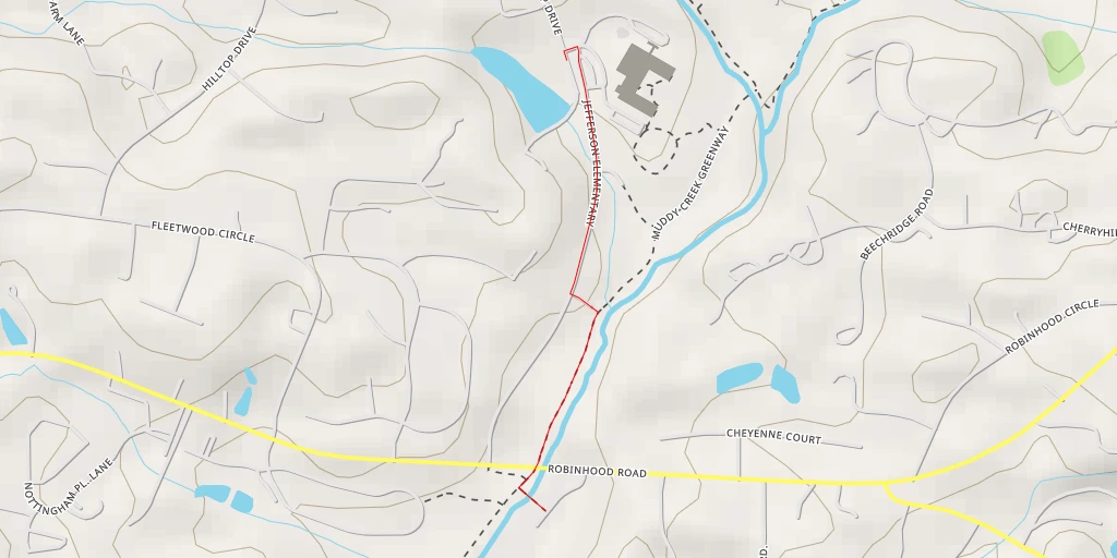 Map of the trail for Hilltop Drive - Hilltop Drive