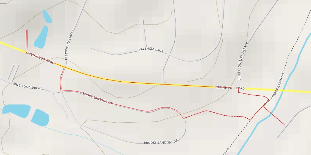 Map of the trail for Fleetwood Circle - Winston-Salem