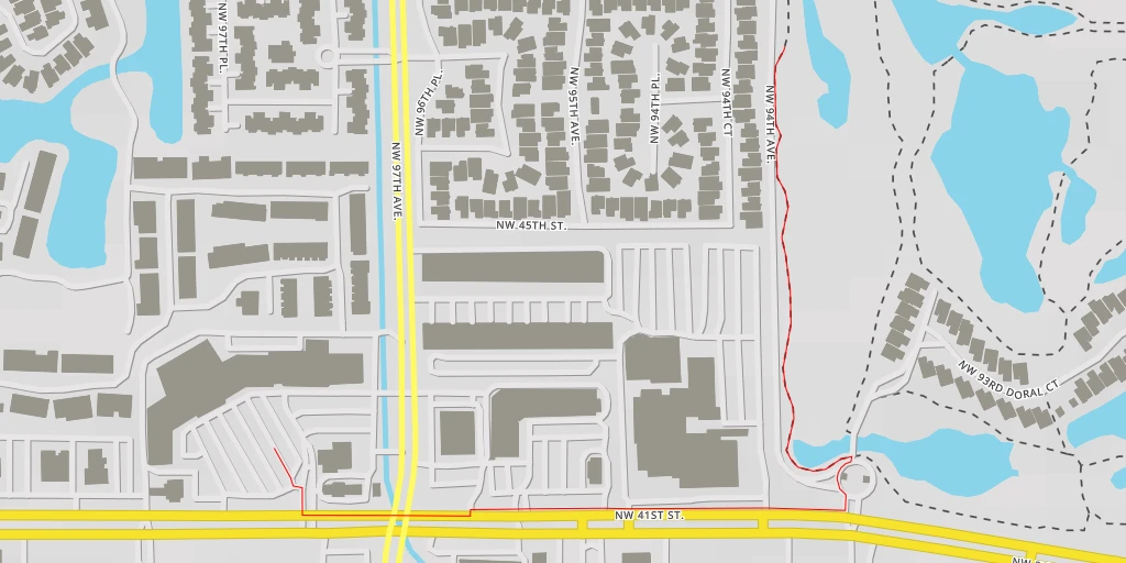 Map of the trail for Trump National Doral - Northwest 45th Lane - Miami