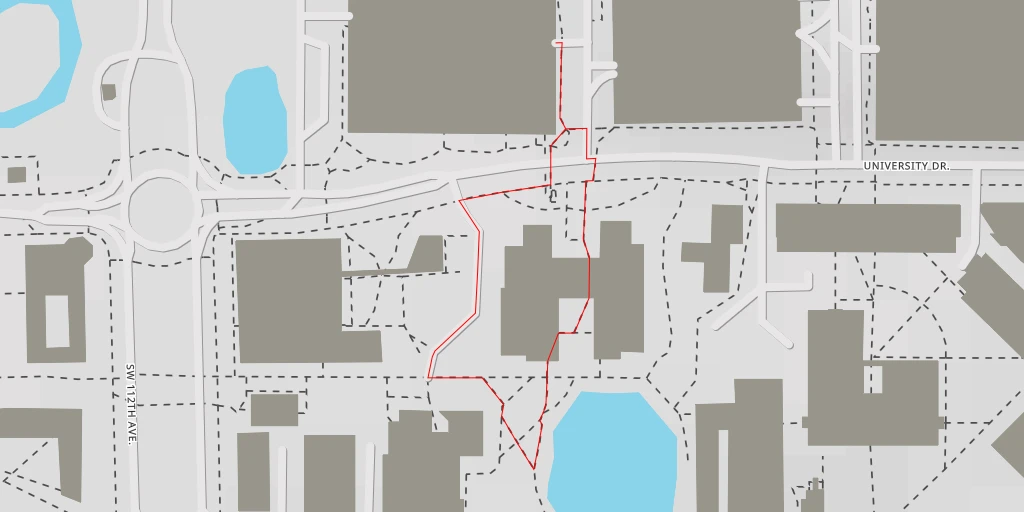 Map of the trail for Southwest 8th Street