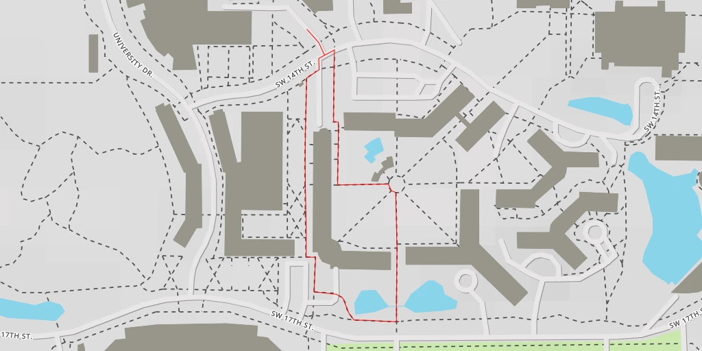 Map of the trail for Florida International University - Southwest 8th Street - Miami