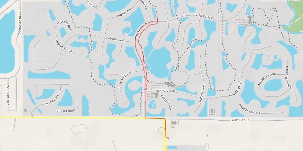 Map of the trail for Montelluna Drive - Venice