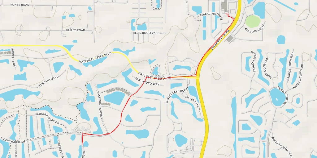 Map of the trail for Horse & Chaise Boulevard - Venice