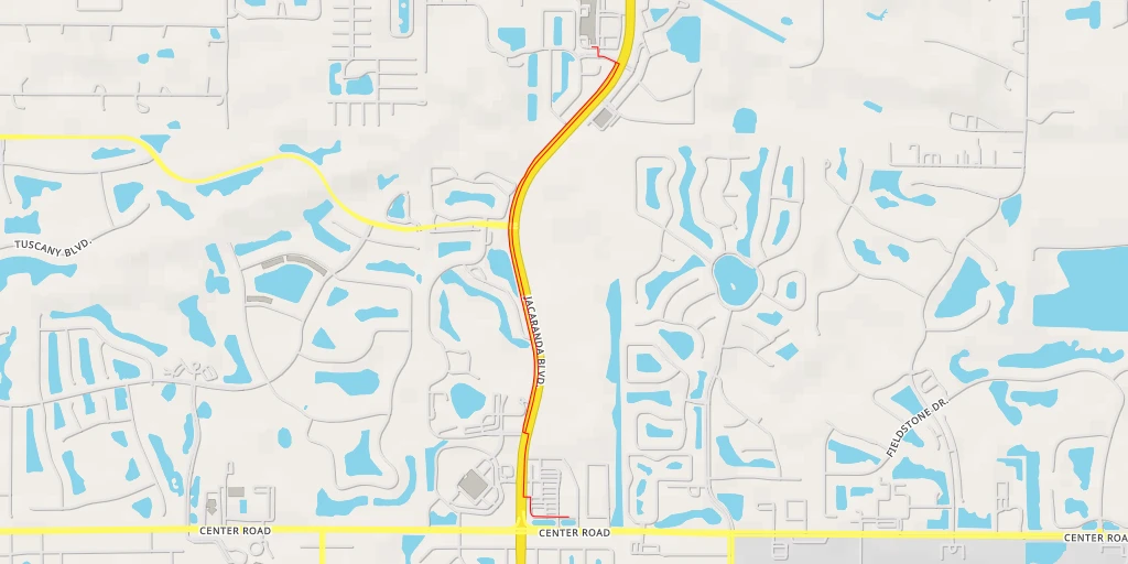 Map of the trail for Center Road - Venice