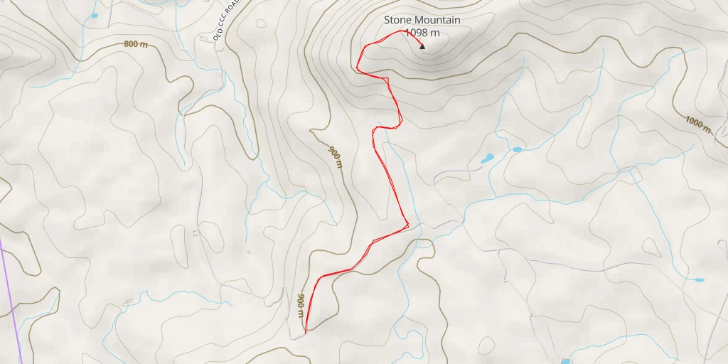 Map of the trail for Stone Mountain