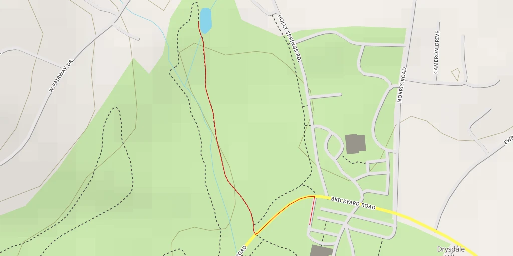 Map of the trail for Etowah Valley Golf & Resort - Brickyard Road