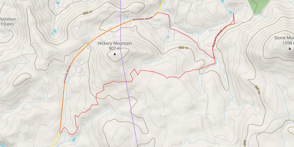 Map of the trail for Shadow Mountain Lane