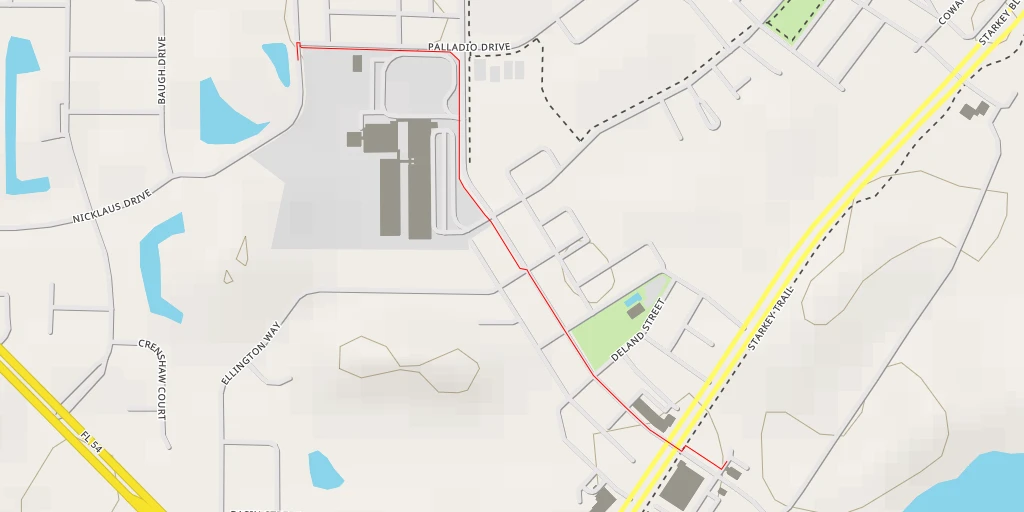 Map of the trail for Nicklaus Drive