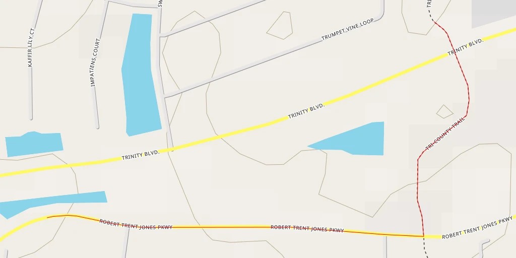 Map of the trail for Fox Hollow Golf Club - Robert Trent Jones Parkway