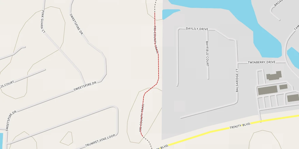 Map of the trail for Daylily Drive