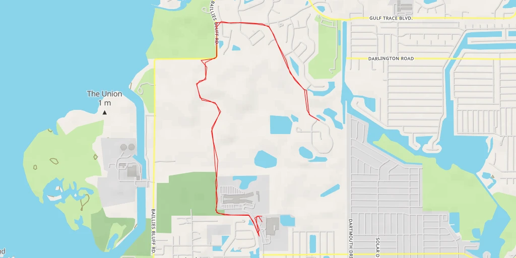 Map of the trail for Oswego Drive