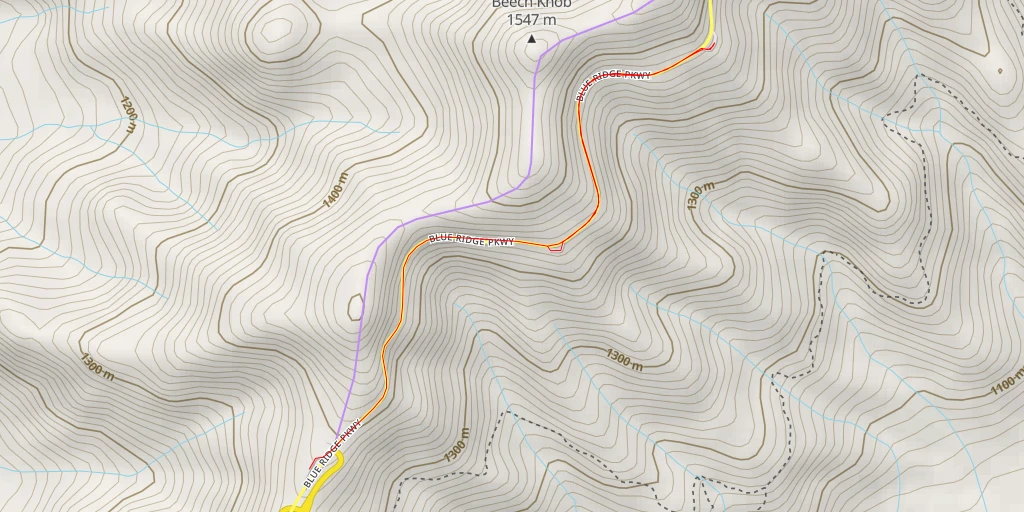 Map of the trail for AI - View Pink Beds (MP 410.3)