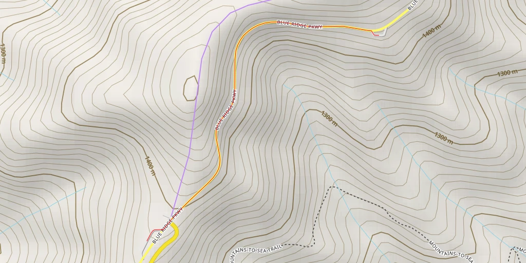 Map of the trail for AI - The Cradle of Forestry Overlook (MP 411.0)