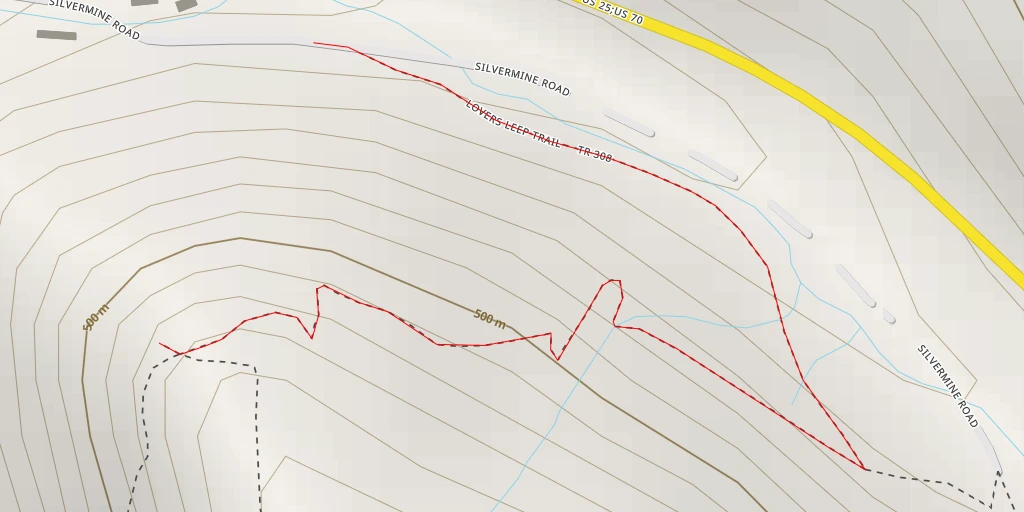 Map of the trail for AI - Lover's Leap